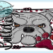 paw print bulldog